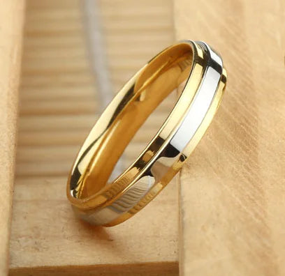 Couple's Rings in 316 Titanium Steel and Tungsten