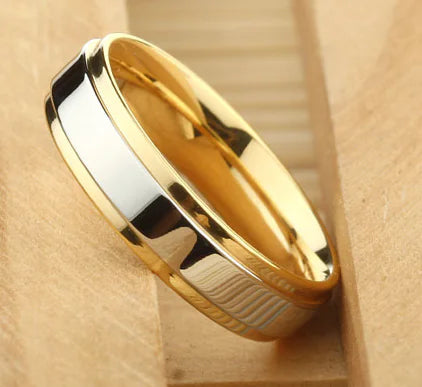 Couple's Rings in 316 Titanium Steel and Tungsten